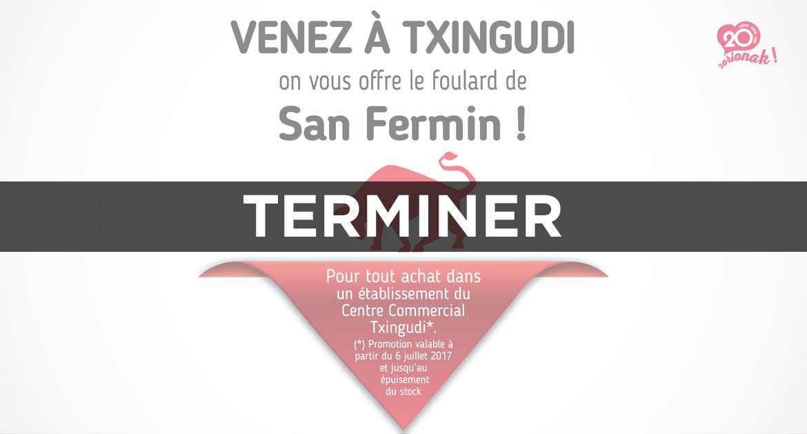 Venez à Txingudi et obtenez votre foulard de San Fermin !