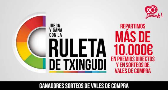 Ganadores de los vales de compra de La Ruleta de Txingudi 2018