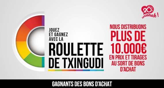 Gagnants des bons d’achat de la Roulette de Txingudi 2018