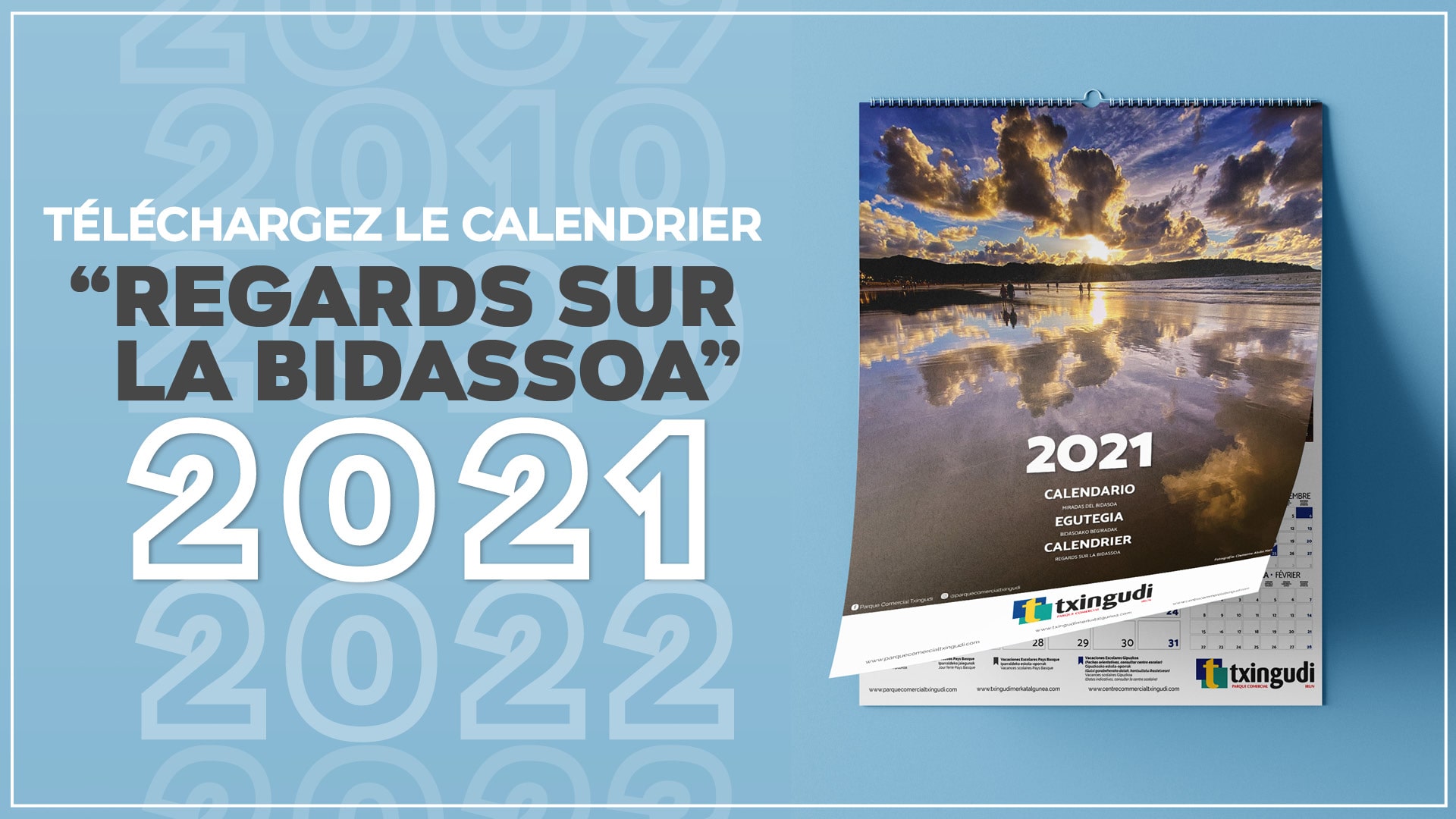 Téléchargez le calendrier Regards sur la Bidassoa 2021