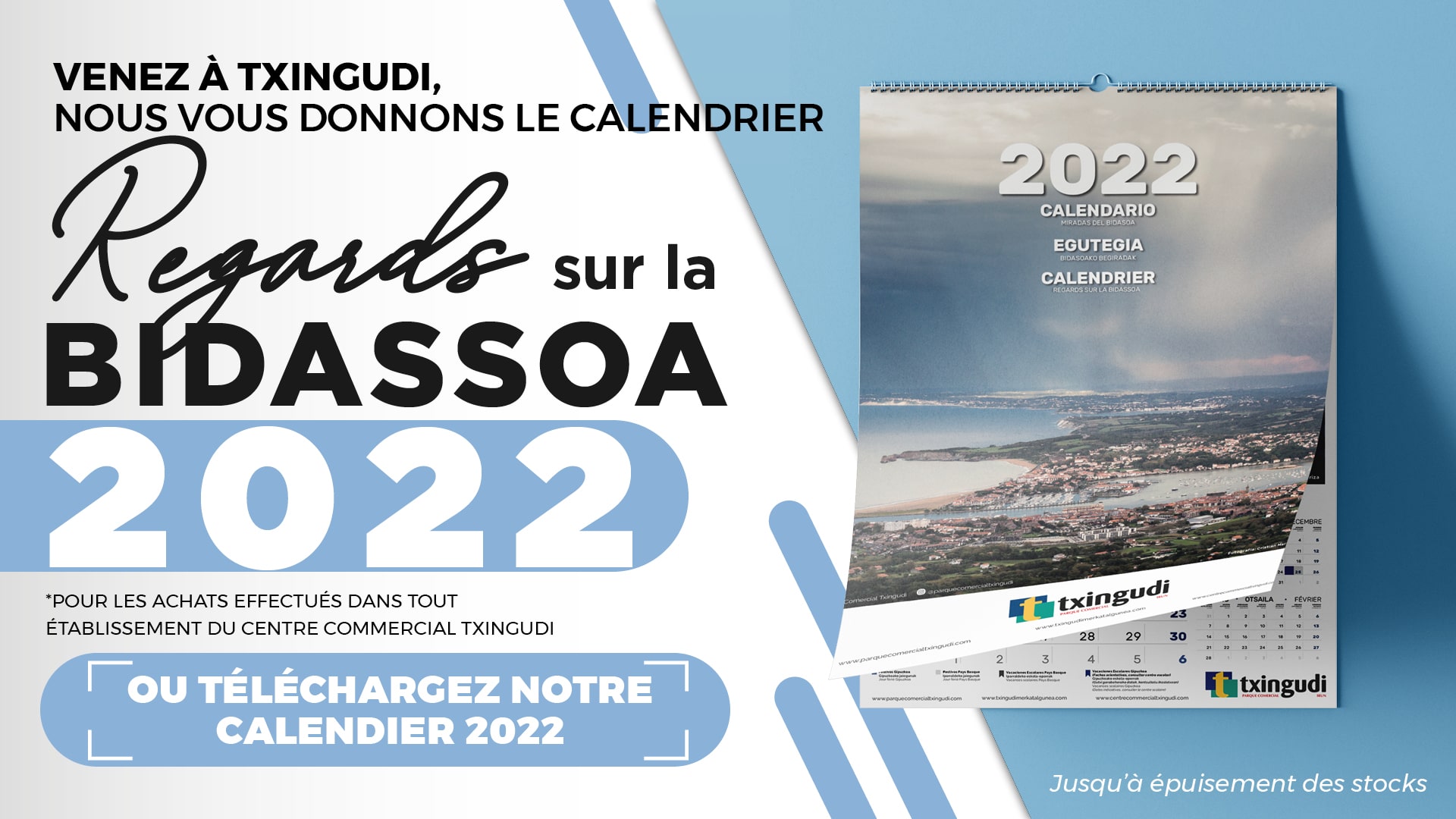 Téléchargez le calendrier Regards sur la Bidassoa 2022